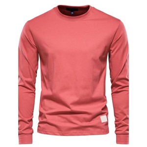 Camiseta de Manga Larga con Cuello Redondo para Hombre, 100% Algodón, Fabricada en Bangladesh, Corte Regular, Personalizable con su Marca, Impresión de Serigrafía Frontal - Product Image 1