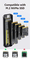 Casing Hard Drive Solid State M.2 Aluminium Mendukung NGFF SSD, Enclosure Hard Disk M2, Casing SSD untuk WD
