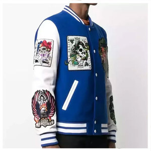Veste bomber courte en similicuir style Letterman, veste de cheerleader personnalisée avec broderie personnalisée - Product Image 2