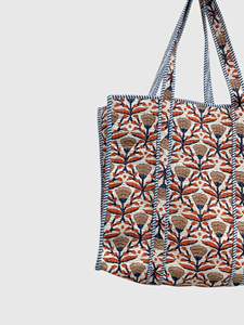 Sac fourre-tout en coton brodé floral, style bohème, ouvert en dessus, sac de shopping pour femmes, utilisable toute l'année - Product Image 4