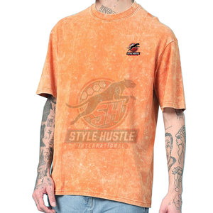 Servicio OEM, Camiseta Ligera 100% Algodón Estampada para Hombre, Camiseta con Lavado Ácido, Ajuste Holgado, Superventas - Product Image 2