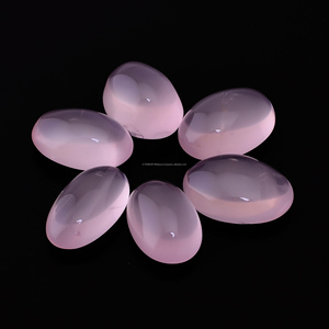 Cabujón en forma de corazón liso de cuarzo rosa Natural fino, fabricación de joyas de cristal Rosa facetadas sueltas, colgante de collar de pulsera - Product Image 1