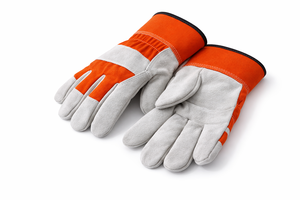 Gants industriels pour la manipulation du bois avec renfort en cuir sur la paume et dos en tissu pour le travail manuel et la production en usine - Product Image 3