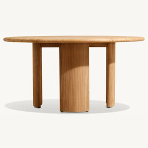Table ronde en teck, style moderne et épuré, idéale pour l'extérieur, très résistante, en promotion. - Product Image 6