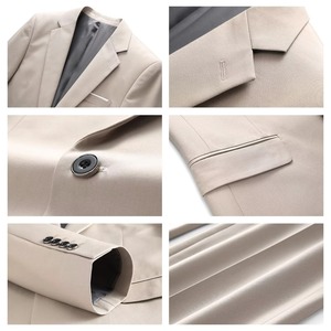 Traje de terciopelo de estilo británico para hombre QFZ282, de botonadura sencilla - Product Image 6