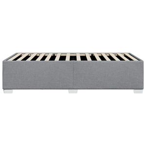 Tessuto grigio chiaro doppia struttura del letto senza materasso elegante biancheria da letto accessorio - Product Image 5