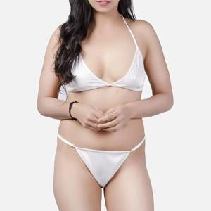 Conjunto de Bikini Triangular Sexy para Mujer, con Tanga y Estampado, Traje de Baño de Dos Piezas para Playa, con Logotipo Personalizable en la Cintura - Product Image 6