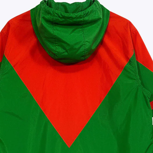 Chaqueta Cortavientos Impermeable con Bloques de Color Verde, Rojo y Blanco, Cremallera Completa, Ligera, de Poliéster/Algodón, Tallas Grandes, Estampado para Exteriores - Product Image 6