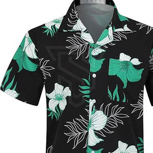 Nueva Camiseta Hawaiana 100% Algodón para Jóvenes, Personalizable, de Media Manga con Cuello Alto, Transpirable - Venta en Línea - Product Image 5