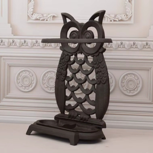 Soporte de Metal para Sombrillas con Diseño de Búho Decorativo, Ideal para la Entrada, Decoración del Hogar, Almacenamiento Elegante y Acento Interior Único - Product Image 1