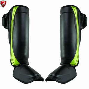 Protège-tibias de boxe pour entraînement de combat, protection de la cheville et du cou-de-pied, chauffe-jambes MMA Muay Thai, protège-tibias légers en PU - Product Image 3