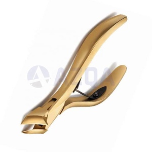 En gros, Coupe-ongles de pied robuste doré, en forme de lune, à double ressort, pour ongles incarnés, avec lames à bords tranchants - Product Image 5
