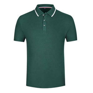 Men's Green Short Sleeve Polo Shirt Solid Color Casual Wear Pique Fabric Button Front Regular Fit Cotton Knitted - Product Image 1
