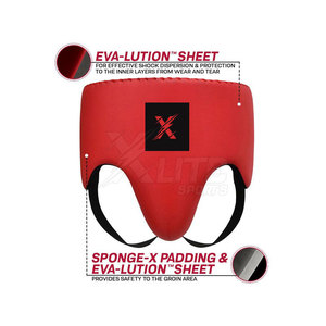 อุปกรณ์ป้องกันขาหนีบหนังแท้ทนทาน พร้อมสายรัดปรับได้ เหมาะสำหรับการฝึกซ้อมมวย MMA คาราเต้ และกีฬาที่มีแรงกระแทกสูงอื่นๆ - Product Image 2