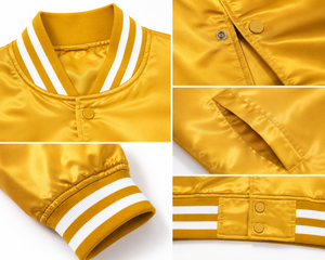 Premium varsity <b>jacket</b> made for all day comfort with ribbed detailing and modern athletic inspired styling for casual outfits - Product Image 6