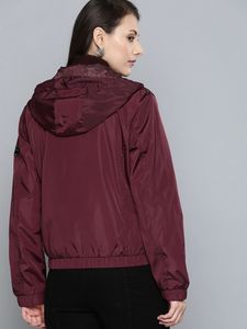 Blouson bomber d'hiver pour femme, style streetwear, toutes couleurs, avec capuche, patchs en chenille, broderie, impression sérigraphique, coupe-vent - Product Image 2