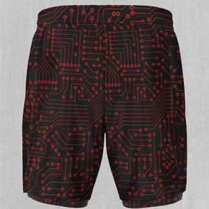 Men's <b>Black</b> Solid High Waist Drawstring Closure Quick Dry Breathable Casual Board Shorts Swimwear Short Length Sublimation Print - Product Image 6