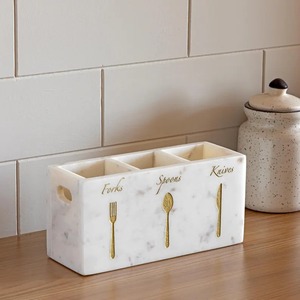 Support de Rangement pour Ustensiles de Cuisine en Résine pour Comptoir – Organisateur de Couverts, Cuillères, Fourchettes, Couteaux et Gadgets - Product Image 3
