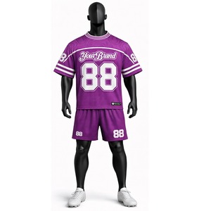 Conjunto de Camiseta y Pantalones Cortos de Fútbol Americano Más Vendido, Uniforme Deportivo Transpirable, Ropa de Equipo Personalizada para Entrenamientos y Partidos - Product Image 2