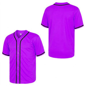 Maillots de baseball personnalisés à faible MOQ, chemises de softball à boutons, uniformes sportifs respirants sublimés, hauts de sport - Product Image 1