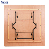 Table de Banquet carrée pliante en bois utilisé par événements pour la cuisine de fête de mariage pour la location en gros SZ