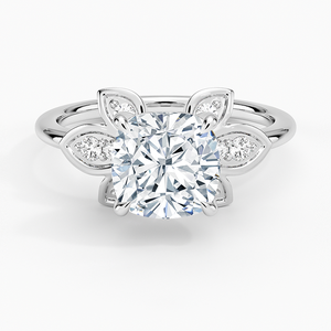 Anillo BOJ 0121 con Corte Cojín, Plata 925, Engaste de Garras, Anillo Solitario con Diamante de 2ct, Color D, VVS1, Moissanita Certificada GRA, Precio Bajo - Product Image 1