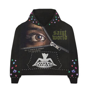 Sweat à capuche brodé Y2K pour homme, style rétro, coupe oversize, streetwear, pull personnalisé, fabricant en gros - Product Image 6
