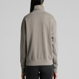 Sudadera con cierre de media cremallera, efecto desgastado, hecha de forro polar de peso medio de 320 GSM con 80% algodón y 20% poliéster. Sudaderas personalizadas. - Product Image 3