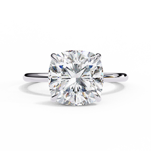 Anillo de Compromiso Clásico de Oro Amarillo de 14K con Corte Cojín de 2.5 CT, Diamante Cultivado en Laboratorio con Certificación IGI, Regalos de Aniversario y Boda - Product Image 6