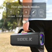 Enceinte karaoké SOOLK S520 150W DSP BT 5.0 avec 2 micros sans fil TWS EQ TF USB, enregistrement et streaming en direct, enceinte portable S1623