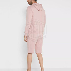 Men Pullover Hoodie Short <b>Sets</b> Custom Design Printed OEM Service Available Hoodie Short <b>Sets</b> With Custom Logo - Product Image 2