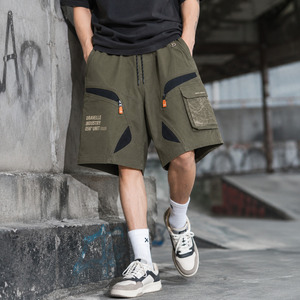 Shorts cargo tactiques Ripstop Olive pour homme, style Y2K, avec maille respirante, streetwear, multi-poches, faible MOQ, vente en gros OEM - Product Image 6