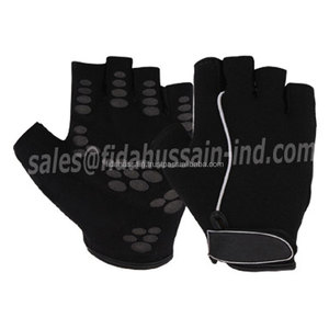 Vente en gros de gants de cyclisme pour hommes, respirants, ventilés, demi-doigts, en cuir synthétique, sport, vélo, entraînement - Product Image 3