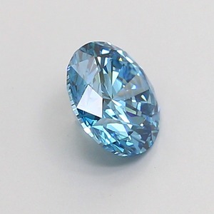 Diamant CVD de laboratoire taille ronde, 1,02 carat, couleur bleu vif fantaisie, clarté SI1, polissage excellent, pierre brute de qualité supérieure pour bague - Product Image 4