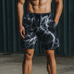 Pantalones Cortos Deportivos Sublimados para Hombre, Cintura Alta con Cordón Ajustable, Ropa de Gimnasio, 100% Poliéster, Secado Rápido - Product Image 5