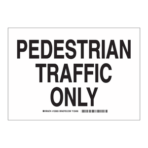 Panneau de signalisation pour la circulation des piétons uniquement - Panneau de rue haute visibilité pour intérieur/extérieur - Product Image 1