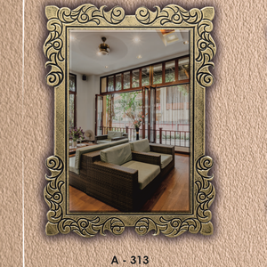 This Exquisite <b>Mirror</b> is a Stunning Example of Vintage Elegance Featuring an Ornate Gold-toned Frame - Product Image 1