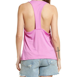 Débardeur de sport uni en jersey pour femme, coupe ajustée, court, respirant, séchage rapide, écologique, tailles XS à XXL, idéal pour le fitness (vente en gros) - Product Image 4