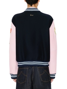 เสื้อแจ็คเก็ตแวนวาร์ซิตี้ผ้าแคนวาสสำหรับทุกเพศ ยี่ห้อ Human Made สีดำชมพู ตกแต่งด้วยลายการ์ตูนแบบปะติด ปกเสื้อพับได้ ซิป แนวลำลอง ใส่ได้ในฤดูใบไม้ร่วง ทรงปกติ - Product Image 2