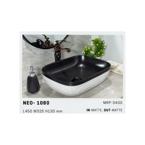 Lavabo de Cerámica de Alta Calidad Serie Neo 1077 con Acabado Brillante para Mueble de Baño Premium - Product Image 2