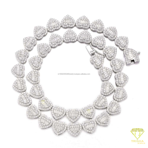 Collar con forma de corazón, diseño con piedras brillantes, joyería elegante de moda para mujer, regalo para fiesta nupcial, suministro al por mayor - Product Image 3