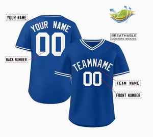 Light Blue-<b>White</b> Customizable Baseball Jersey for Men Women Personalized Sportswear Breathable Printed Features for Softball - Product Image 2