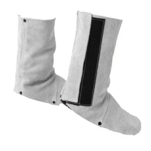 Protège-chaussures de soudage en cuir de vachette pleine fleur de qualité supérieure, gaine de sécurité pour la protection des mains contre les étincelles industrielles et la lutte contre les incendies - Product Image 6
