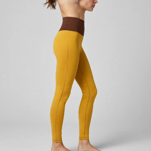 Amkoor Women's High Waist Full Length <b>Leggings</b> Solid Color Spandex/<b>Nylon</b> Knitted Stretch Breathable Comfortable Casual Seamless - Product Image 2