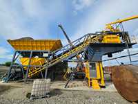 Centrale à béton mobile portable YHZS60 avec système PLC entièrement automatique, transport pratique pour les travaux routiers et de ponts