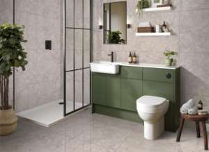 กระเบื้องพอร์ซเลนแผ่นใหญ่คุณภาพสูง เงาหรู ขนาด 800x1600 1200x1800 750x1500 มม. สำหรับปูพื้นและผนังในโครงการหรูหรา - Product Image 4