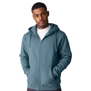 Sweat à capuche zippé épais pour homme, 470 GSM, en molleton de coton, style urbain hiver, chaud, personnalisable, fabricant OEM - Product Image 1