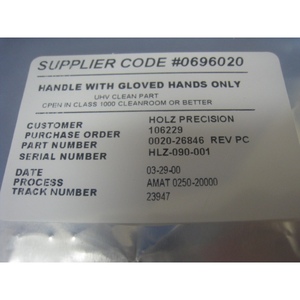 แหวนยึด NEW AMAT 0020-26846 ขนาด 6 นิ้ว, SMOMF, Ti - อุปกรณ์และอะไหล่เซมิคอนดักเตอร์ระดับโลกที่เชื่อถือได้ - Product Image 1