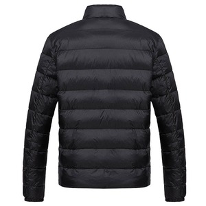 <b>Men's</b> <b>Black</b> Stand Collar Puffer <b>Jacket</b> With Button Closure Windproof Casual Winter <b>Jacket</b> Regular Fit Polyester Wadding - Product Image 6