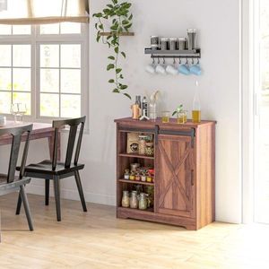 Brown <b>Kitchen</b> <b>Sideboard</b> Storage Cabinet for Living Room - Product Image 5
